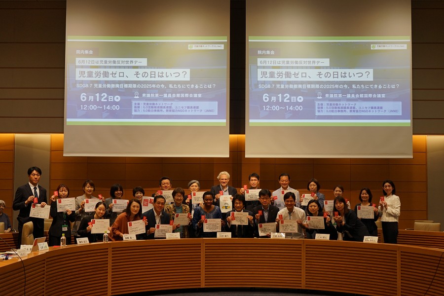 【報告】6月12日(木): 院内集会「児童労働ゼロ、その日はいつ？」～SDG8.7 児童労働撤廃目標期限の2025年の今、 私たちにできることは？～